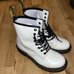 White Dr. Martens 1460 Doc Martens Size 8